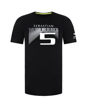 Aston Martin F1 Sebastian Vettel Fahrer Herren Black T-Shirt