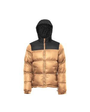 Mo Wattierte Steppjacke Herren Kamel Schwarz