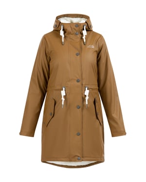 ICEBOUND Regenmantel mit Teddyfutter Damen Dunkelsand