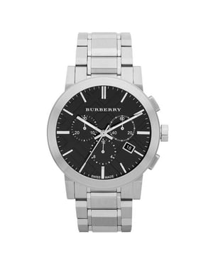 Burberry BU9351 Chronograph Schwarzes Zifferblatt Edelstahl Herrenuhr