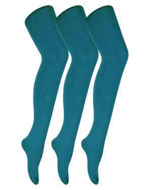 3 Paar Multipack Damen farbige undurchsichtige 80 Denier Strumpfhosen | Sock Snob | Plain Block Farbe Strumpfhosen - Teal