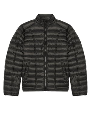 Schlichte schwarze wattierte Diesel-Jacke