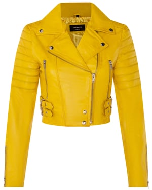 Damen Brando Kurze Lederjacke-Longtown