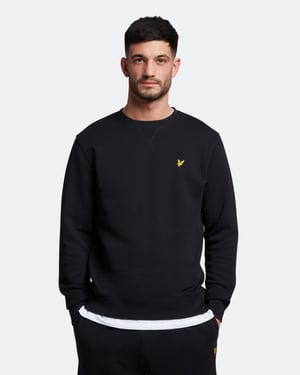 Lyle & Scott Sweatshirt mit Rundhalsausschnitt in Schwarz