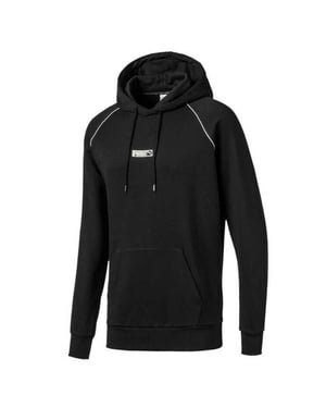 Puma Classic Logo No2 Hoodie Pullover Sweatshirt Jumper Black Herren 595251 01