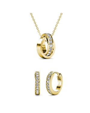 Parure et Coffret Kreis-Reifen - Doré et Cristal