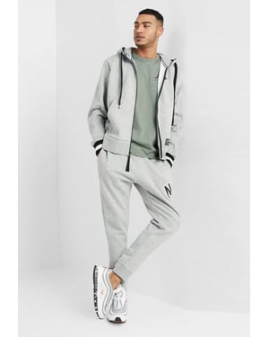Nike Air Herren Zip durch Trainingsanzug Set voll in grau
