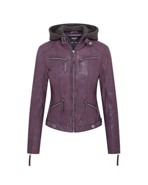 Klassische Bikerjacke mit Kapuze f�r Damen - Brazzaville