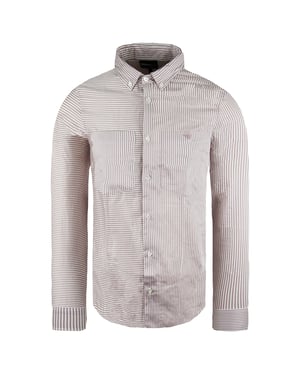 ARMANI -Austausch Oxford Mens Rot/Weißes Hemd
