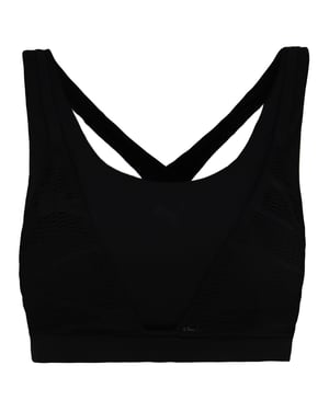 Puma Studio Lace Riemchen BH BH Impact Black Womens Training Crop Top 656685 01