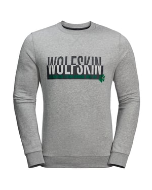 Jack Wolfskin Slogan Herren Grey Pullover