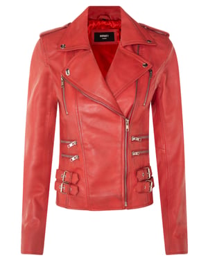 Damen Leder Brando Bikerjacke-Loddon