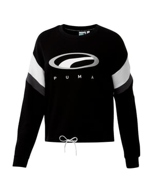 Puma 90S Womens Crewneck Sweatshirt Grafiklogo Jumper 579401 01