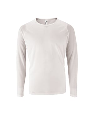 SOLS Herren Performance T-Shirt Sporty, langärmlig (Weiß)