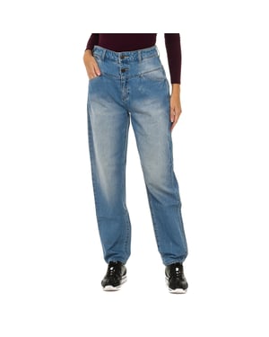 Lange getragen Effekt Denim Hosen 6Y5J14-5DWQZ Frau