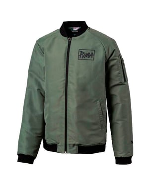 Puma Reißverschluss up Crew Neck Langarm grüne Kinder Bomber Jacke 854007 23