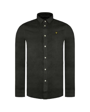 Lyle & Scott Multi Garn gebürstete Herren dunkelgrüne Hemd