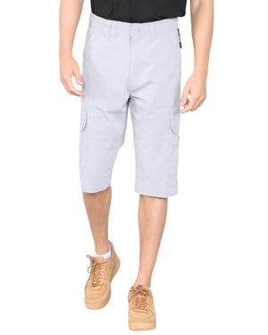 Schnell trocknende Herren-Cargo-Shorts mit mehreren Taschen in Grau