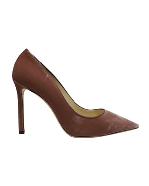 Jimmy Choo Romy 100 Pumps aus pinkem Samt
