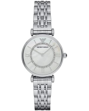 Emporio Armani Gianni T-bar Damenuhr Silber AR1908