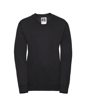 Russell Collection - Sweatshirt V-Ausschnitt für Kinder (Schwarz)