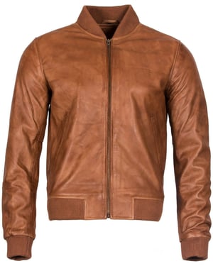 Herren-Bomberjacke im Retro-Uni-Stil aus Leder – Pretoria