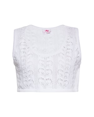 Mymo Crop-Top Damen weiss
