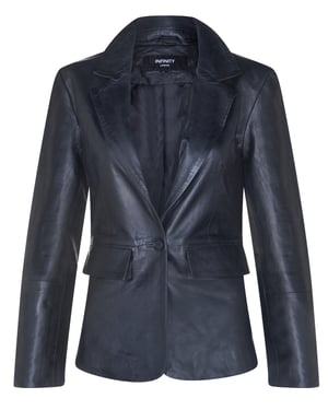 Ein-Knopf-Blazer für Damen aus Leder – Newhaven