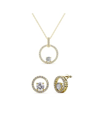 Desiree Set und Box - Gold und Kristall