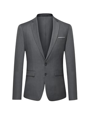Dunkelgrauer Blazer mit zwei Knöpfen