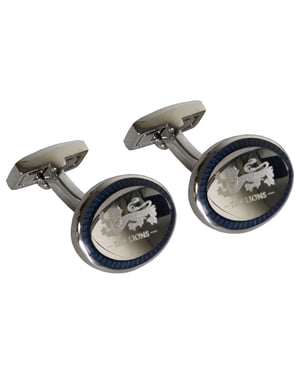 Hackett London Lions Mens Silver/Navy Manschettenknöpfe