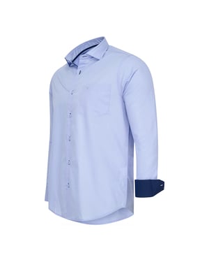 Stretch Overhemd Milano von Cappuccino Italia in der farbe Blau.