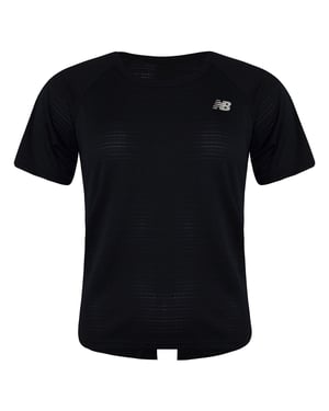 Neues Gleichgewicht Kurzarm schwarzer runder Nacken Gesamtleistung T-Shirt WT03154 Bk