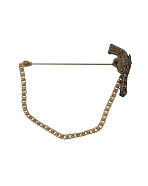 Dolce & Gabbana Reversnadel Gold Messing Kupfer Revolver Brosche