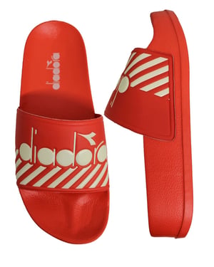 Diadora Serifos 90 Wide Barra Mens Red Sliders