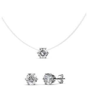 Meerjungfrau-Set - Silber und Kristall
