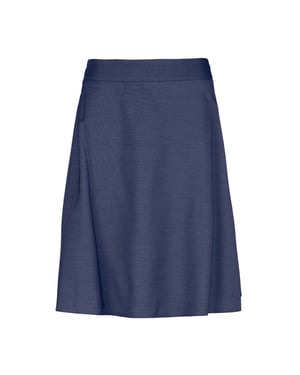 Cloche-Rock im Denim-Stil