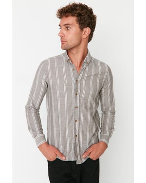 Trendyol Garçon Col boutonné Bras standard basique Chemise
