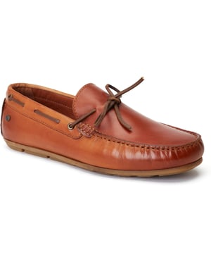 Base London Brooks Herren Mokassins aus gebranntem Tan-Leder