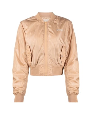 Off-White Diag Hellbraune Bomberjacke