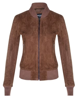 Klassische MA-1 Wildleder-Bomberjacke für Damen – Newbury