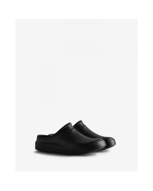 Hunter In/Out Bloom Algae Unisex Schwarze Clogs