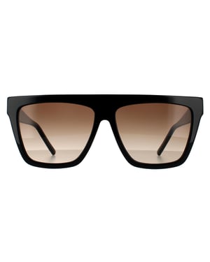 Hugo Boss Square Womens Shiny Black Brown Gradient Sonnenbrille