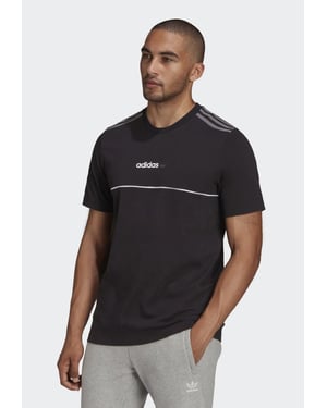 Adidas Herren Originals ITASCA 20 Kurzarm-T-Shirt in Schwarz