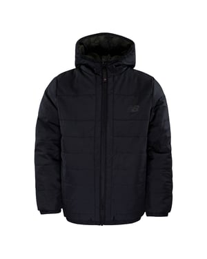 Neues Gleichgewicht Black Green Green Zipup mit Kapuze -Junior -Switch Reversible Jacke JJ933012 Bk