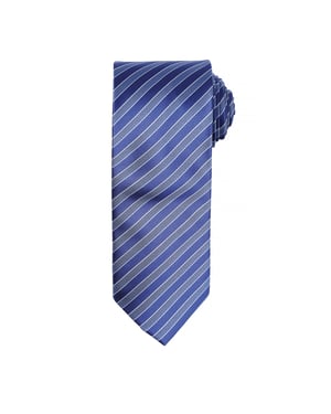 Premier Mens Double Stripe Pattern Formal Business Tie (Marine/Blau)
