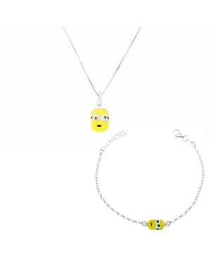 Orphelia 'Minion' Kinder-Set aus 925er Sterlingsilber: Kettenanhänger + Armband - Silber SET-7135