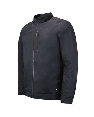 Oakley City Performance Long Sleeve Reißverschluss up schwarze Herren Bomberjacke 412423 02e