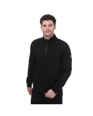 Herren One True Saxon Dixon 1/4 Zip Fleece in Schwarz