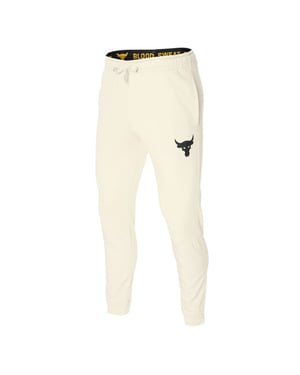 Under Armor Project Rock Mens Beige Terry Trackhose